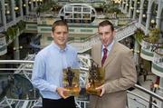 10 July 2006; Cork hurler John Gardiner and Dublin footballer Conal Keaney who were presented with the Vodafone Player of the Month awards for the month of June. St Stephen's Green Shopping Centre, Dublin. Picture credit: Damien Eagers / SPORTSFILE