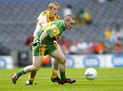 9 July 2006; Paul McGinley, Donegal, in action against Mark Sweeney, Antrim. ESB Ulster Minor Football Championship Final, Donegal v Antrim, Croke Park, Dublin. Picture credit: Ray McManus / SPORTSFILE