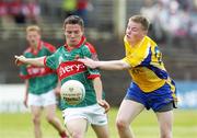 16 July 2006; Michael Sweeney, Mayo, in action against Shane Lennon, Roscommon. ESB Connacht Minor Football Championship Final, Mayo v Roscommon, McHale Park, Castlebar, Co. Mayo. Picture credit: Damien Eagers / SPORTSFILE
