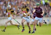 28 June 2014; Eoin Larkin, Kilkenny, in action against David Burke, Galway. Leinster GAA Hurling Senior Championship, Semi-Final Replay, Kilkenny v Galway. O'Connor Park, Tullamore, Co. Offaly. Picture credit: Stephen McCarthy / SPORTSFILE