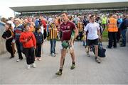 28 June 2014; Niall Burke, Galway, leaves the field following his side's defeat. Leinster GAA Hurling Senior Championship, Semi-Final Replay, Kilkenny v Galway. O'Connor Park, Tullamore, Co. Offaly. Picture credit: Stephen McCarthy / SPORTSFILE