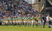 16 July 2006; The Offaly players in the pre-match parade ahead of the Bank of Ireland Leinster Senior Football Championship Final match between Dublin and Offaly at Croke Park in Dublin. Photo by Ray McManus/Sportsfile