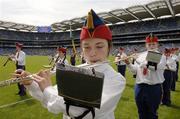 16 July 2006;A member of the Artaine Band plays the flute before the game. Bank of Ireland Leinster Senior Football Championship Final, Dublin v Offaly, Croke Park, Dublin. Picture credit: Ray McManus / SPORTSFILE