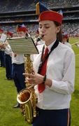 16 July 2006; A member of the Artaine Band plays the saxaphone before the game. Bank of Ireland Leinster Senior Football Championship Final, Dublin v Offaly, Croke Park, Dublin. Picture credit: Ray McManus / SPORTSFILE