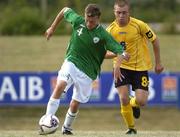 21 July 2006; Luke Evans, Republic of Ireland, in action against Denys Ponomaryov, Ukraine. Cerebral Palsy European Soccer Championships, Republic of Ireland v Ukraine, Belfield Bowl, UCD, Dublin. Picture credit: Brian Lawless / SPORTSFILE