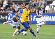 1 July 2014; Richie Towell, Dundalk, in action against Bryan Melisse, Jeunesse Esch. UEFA Europa League First Qualifying Round First Leg, Jeunesse Esch v Dundalk, La Frontière Stadium, Esch-sur-Alzette, Luxembourg. Picture credit: Gerry Schmit / SPORTSFILE