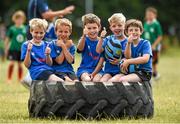 2 July 2014; Participants, from left Rory Davies, Nick Lambert, Evan O'Brien, Ronan Dove and Sean Logue during the Herald Leinster Rugby Summer Camps in Wexford Wanderers RFC, Wexford. Picture credit: Matt Browne / SPORTSFILE