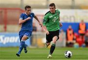 4 July 2014; Steven Beattie, Bohemians, in action against Jason Hughes, Limerick FC. SSE Airtricity League Premier Division, Limerick FC v Bohemians, Thomond Park, Limerick. Picture credit: Diarmuid Greene / SPORTSFILE