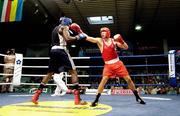 19 July 2006; Kenneth Egan, Ireland, right, in action against Mamadou Diambang, France, during their quarter-final bout. 36th European Senior Boxing Championships, Light Heavyweight (81KG), Plovdiv Fair Complex, Plovdiv, Bulgaria. Picture credit: SPORTSFILE  *** Local Caption ***