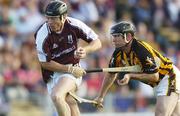 22 July 2006; Eugene Cloonan, Galway, in action against Noel Hickey, Kilkenny. Guinness All-Ireland Senior Hurling Championship Quarter-Final, Galway v Kilkenny, Semple Stadium, Thurles, Co. Tipperary. Picture credit: Brendan Moran / SPORTSFILE