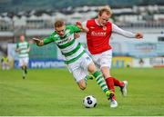 5 July 2014; Simon Madden, Shamrock Rovers, in action against Derek Foran, St Patrick's Athletic. SSE Airtricity League Premier Division. Shamrock Rovers v St Patrick's Athletic. Tallaght Stadium, Tallaght, Co. Dublin. Picture credit: Ashleigh Fox / SPORTSFILE