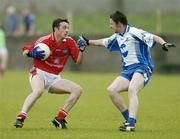 4 August 2006; Martin Farrelly, Louth, in action against Owen Duffy, Monaghan. Tommy Murphy Cup Quarter-Final, Louth v Monaghan, St. Brigid's Park, Dowdallshill, Dundalk, Co. Louth. Picture credit; Matt Browne / SPORTSFILE