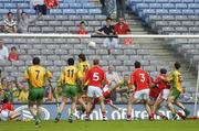 5 August 2006; Christy Toye, 10, Donegal, scores his side's first goal. Bank of Ireland All-Ireland Senior Football Championship Quarter-Final, Cork v Donegal, Croke Park, Dublin. Picture credit; David Maher / SPORTSFILE