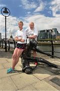 8 July 2014; Pictured at the launch of the 2014 Grant Thornton Corporate 5k Team Challenge are Irish entrepreneur and race competitor Bobby Kerr and Event Ambassador Catherina McKiernan. Grant Thornton Offices, City Quay, Dublin. Picture credit: Barry Cregg / SPORTSFILE