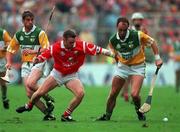 8 August 1999; Joe Dooley of Offaly in action against Fergal Ryan of Cork during the Guinness All-Ireland Hurling Senior Championship Semi-Final match between Cork and Offaly at Croke Park in Dublin. Photo by Ray McManus/Sportsfile