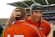 6 August 2006; John Gardiner, right, Cork, celebrates with his team-mate Joe Deane, at the end of the game. Waterford. Guinness All-Ireland Senior Hurling Championship Semi-Final, Cork v Waterford, Croke Park, Dublin. Picture credit; David Maher / SPORTSFILE