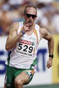 9 August 2006; Paul Brizzel, Ireland, in action during his Round 1 heat of the Men's 200m, where he finished in a time of 20.84 and qualified for the semi-final. SPAR European Athletics Championships, Ullevi Stadium, Gothenburg, Sweden. Picture credit; Brendan Moran / SPORTSFILE