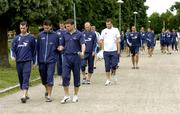 9 August 2006; Drogheda United players relax in Kristiansand ahead of the UEFA Cup Second Qualifying Round, Second Leg, game against IK Start. Kristiansand, Norway. Picture credit; David Maher / SPORTSFILE