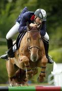 9 August 2006; Stephan Lafouge, aboard Gabelou des Ores, on his way to winning the Irish Sports Council Classic event, with a clear round in a time of 41.03. Failte Ireland Dublin Horse Show, RDS Main Arena, RDS, Dublin. Picture credit; Brian Lawless / SPORTSFILE