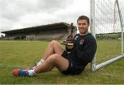 10 July 2014; Cork City's Mark O’Sullivan who was presented with the SSE Airtricity / SWAI Player of the Month award for June. SSE Airtricity / SWAI Player of the Month Award for June 2014. Cork City Stadium, Bishopstown, Co. Cork. Picture credit: Diarmuid Greene / SPORTSFILE