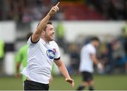 10 July 2014; Brian Gartland, Dundalk, celebrates after scoring his side's first goal. UEFA Europa League First Qualifying Round, Second Leg, Dundalk v Jeunesse Esch. Oriel Park, Dundalk, Co. Louth. Picture credit: Matt Browne / SPORTSFILE