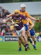 12 July 2014; David Redmond, Wexford, in action against Patrick O'Connor, Clare. GAA Hurling All-Ireland Senior Championship Round 1 Replay, Clare v Wexford, Wexford Park, Wexford. Picture credit: Ray McManus / SPORTSFILE