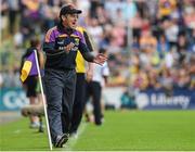 12 July 2014; Wexford manager Liam Dunne issues instructions to his players during the game. GAA Hurling All-Ireland Senior Championship Round 1 Replay, Clare v Wexford, Wexford Park, Wexford. Picture credit: Ray McManus / SPORTSFILE