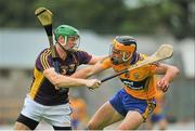 12 July 2014; John Conlon, Clare, in action against Matthew O'Hanlon, Wexford. GAA Hurling All-Ireland Senior Championship Round 1 Replay, Clare v Wexford, Wexford Park, Wexford. Picture credit: Dáire Brennan / SPORTSFILE