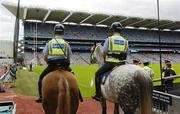 5 August 2006; Mounted Gardai in Croke Park before the start of the Bank of Ireland All-Ireland Senior Football Championship Quarter-Final, Armagh v Kerry, Croke Park, Dublin. Picture credit; Damien Eagers / SPORTSFILE