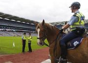 5 August 2006; A mounted Garda overlooks Croke Park before the start of the Bank of Ireland All-Ireland Senior Football Championship Quarter-Final, Armagh v Kerry, Croke Park, Dublin. Picture credit; Damien Eagers / SPORTSFILE