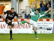 11 August 2006; Stephen Caffrey, Bohemians, in action against Robbie Doyle, Bray Wanderers. eircom League Premier Division, Bray Wanderers v Bohemians, Carlisle Grounds, Bray, Co. Wicklow. Picture credit; Matt Browne / SPORTSFILE