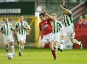 11 August 2006; Ollie Cahill, Shelbourne, in action against Joe Gamble, Cork City. eircom League Premier Division, Shelbourne v Cork City, Tolka Park, Dublin. Picture credit; David Maher / SPORTSFILE