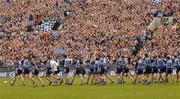 12 August 2006; Dublin players applaud Hill 16 before the start of the match. Bank of Ireland All-Ireland Senior Football Championship, Quarter-Final, Dublin v Westmeath, Croke Park, Dublin. Picture credit; Brian Lawless / SPORTSFILE