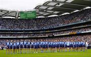 12 August 2006; The Dublin players stand for the National Anthem before the start of the match. Bank of Ireland All-Ireland Senior Football Championship, Quarter-Final, Dublin v Westmeath, Croke Park, Dublin. Picture credit; Brian Lawless / SPORTSFILE