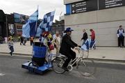 12 August 2006; A Dublin supporter make his way to the game. Bank of Ireland All-Ireland Senior Football Championship, Quarter-Final, Dublin v Westmeath, Croke Park, Dublin. Picture credit; Ray McManus / SPORTSFILE