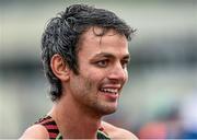11 July 2014; Thomas Barr, Ireland, after winning the Mens 400m hurdles event. 2014 Morton Games, Morton Stadium, Santry, Co. Dublin. Picture credit: Ramsey Cardy / SPORTSFILE
