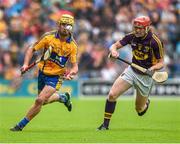 12 July 2014; Colm Galvin, Clare, in action against Diarmuid O'Keeffe, Wexford. GAA Hurling All-Ireland Senior Championship Round 1 Replay, Clare v Wexford, Wexford Park, Wexford. Picture credit: Ray McManus / SPORTSFILE