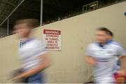 12 July 2014; The Laois team make their way to the pitch for the first half. GAA Football All-Ireland Senior Championship Round 3A, Laois v Tipperary. O'Moore Park, Portlaoise, Co. Laois. Picture credit: Piaras Ó Mídheach / SPORTSFILE