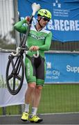 12 July 2014; Martyn Irvine, Ireland, after being eliminated in the Mens Omnium 4k Pursuit race during the UCI Track Cycling International Grand Prix, Velodrome, Eamonn Ceant Park, Kimmage, Dublin. Picture credit: Barry Cregg / SPORTSFILE