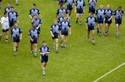 12 August 2006; The Dublin team make their way over for the pre-match parade. Bank of Ireland All-Ireland Senior Football Championship, Quarter-Final, Dublin v Westmeath, Croke Park, Dublin. Picture credit; Ray McManus / SPORTSFILE