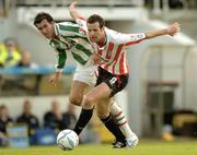 18 August 2006; Ciaran Martyn, Derry City, in action against Admir Softic, Cork City. eircom League, Premier Division, Cork City v Derry City, Turners Cross, Cork. Picture credit; Matt Browne / SPORTSFILE