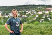 14 July 2014; Republic of Ireland's Clare Shine relaxes at the team hotel in Lillestrøm ahead of her side's opening group game tomorrow against Spain. Republic of Ireland at the 2014 UEFA Women's U19 Championship, Thon Hotel Arena, Lillestrøm, Norway. Picture credit: Stephen McCarthy / SPORTSFILE