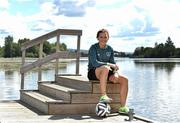 17 July 2014; Republic of Ireland's Katie McCabe relaxes near the team hotel in Lillestrøm ahead of her side's second group game tomorrow, against England. Republic of Ireland at the 2014 UEFA Women's U19 Championship, Thon Hotel Arena, Lillestrøm, Norway. Picture credit: Stephen McCarthy / SPORTSFILE