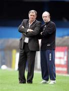 19 August 2006; Lisburn Distillery manager Paul Kirk and his assistant Ronnie Cromie. CIS Insurance Cup, Linfield v Lisburn Distillery, Windsor Park, Belfast, Co. Antrim. Picture credit: Oliver McVeigh / SPORTSFILE