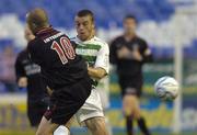 25 August 2006; Ray Kenny, Shamrock Rovers, in action against Paul Devlin, Bohemians. FAI Carlsberg Cup, 3rd Round, Shamrock Rovers v Bohemians, Tolka Park, Dublin. Picture credit; Matt Browne / SPORTSFILE