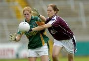 26 August 2006; Louise McKeever, Meath, is tackled by Gillian Joyce, Meath. TG4 Ladies Senior Football Championship Quarter-Final Replay, Galway v Meath, Kingspan Breffni Park, Cavan. Picture credit: Damien Eagers / SPORTSFILE