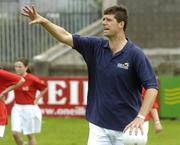 23 August 2006; Former Republic of Ireland international Niall Quinn issues instructions during the Dublin Docklands Festival of Hurling and Gaelic Football which is sponsored by the Dublin Docklands Development Authority. Parnell Park, Dublin. Picture credit: Pat Murphy / SPORTSFILE