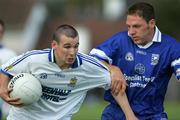 27 August 2006; James Bateson, Ballinderry, in action against Manus McShane, Bellaghy. The Elk Derry Senior Football Championship Quarter Final, Bellaghy v Ballinderry, Ballinascreen, Co. Derry. Picture credit: Oliver McVeigh / SPORTSFILE