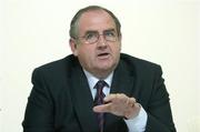 29 August 2006; Ned Quinn, Chairman of the Hurling Development Committee, at a press briefing in relation to the proposals for change to the All-Ireland football and hurling championships and National Leagues as put forward by the GAC, Hurling Development Committee and Football Task Force. Croke Park, Dublin. Picture credit: Brendan Moran / SPORTSFILE