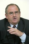 29 August 2006; Ned Quinn, Chairman of the Hurling Development Committee, at a press briefing in relation to the proposals for change to the All-Ireland football and hurling championships and National Leagues as put forward by the GAC, Hurling Development Committee and Football Task Force. Croke Park, Dublin. Picture credit: Brendan Moran / SPORTSFILE